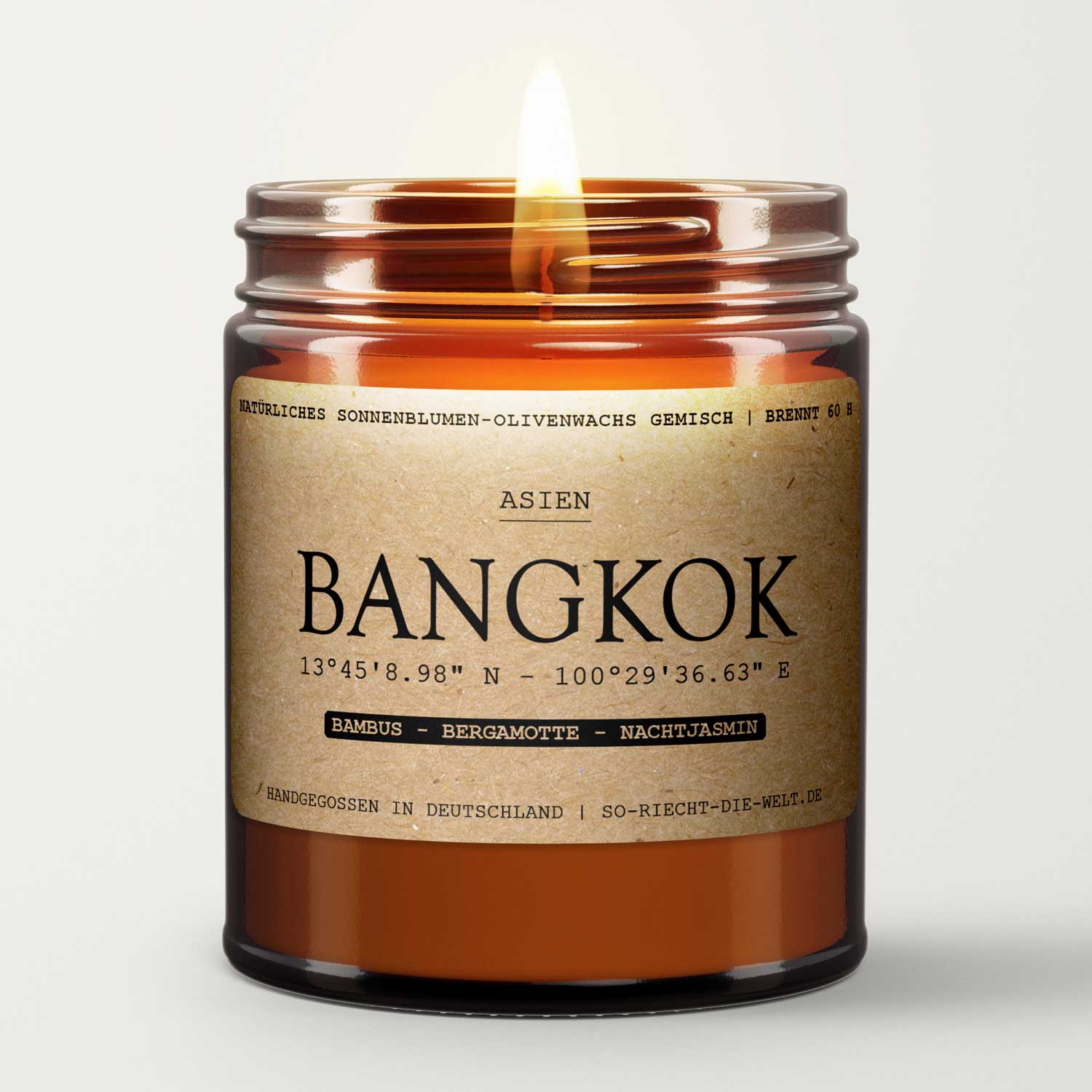 Bangkok Duftkerze - Bambus | Bergamotte | Nachtjasmin