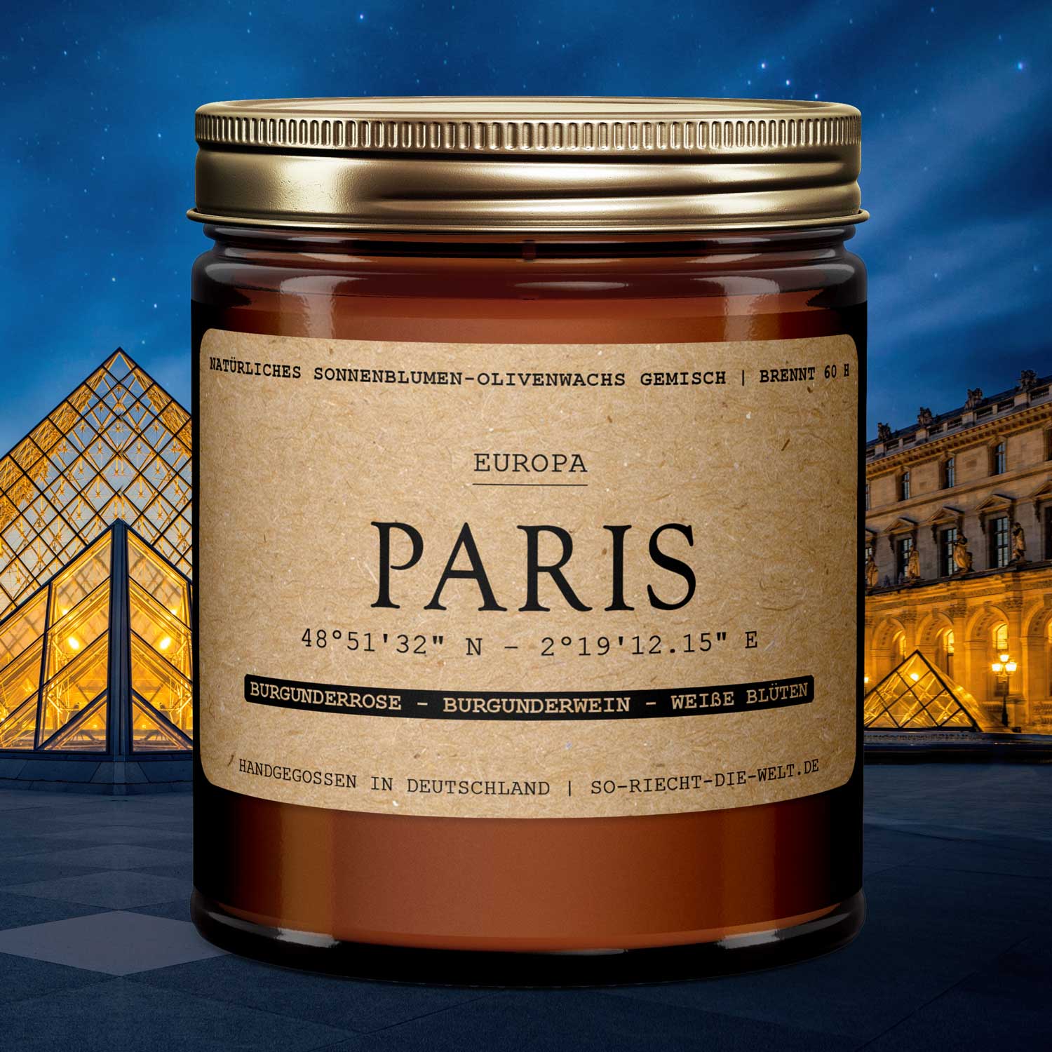 Europa Paket - 3 Duftkerzen - Paris | London | Rom